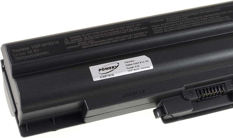 Akku für Sony VAIO VPC-CW2AHJ 6600mAh Schwarz, 10,8V, Li-Ion