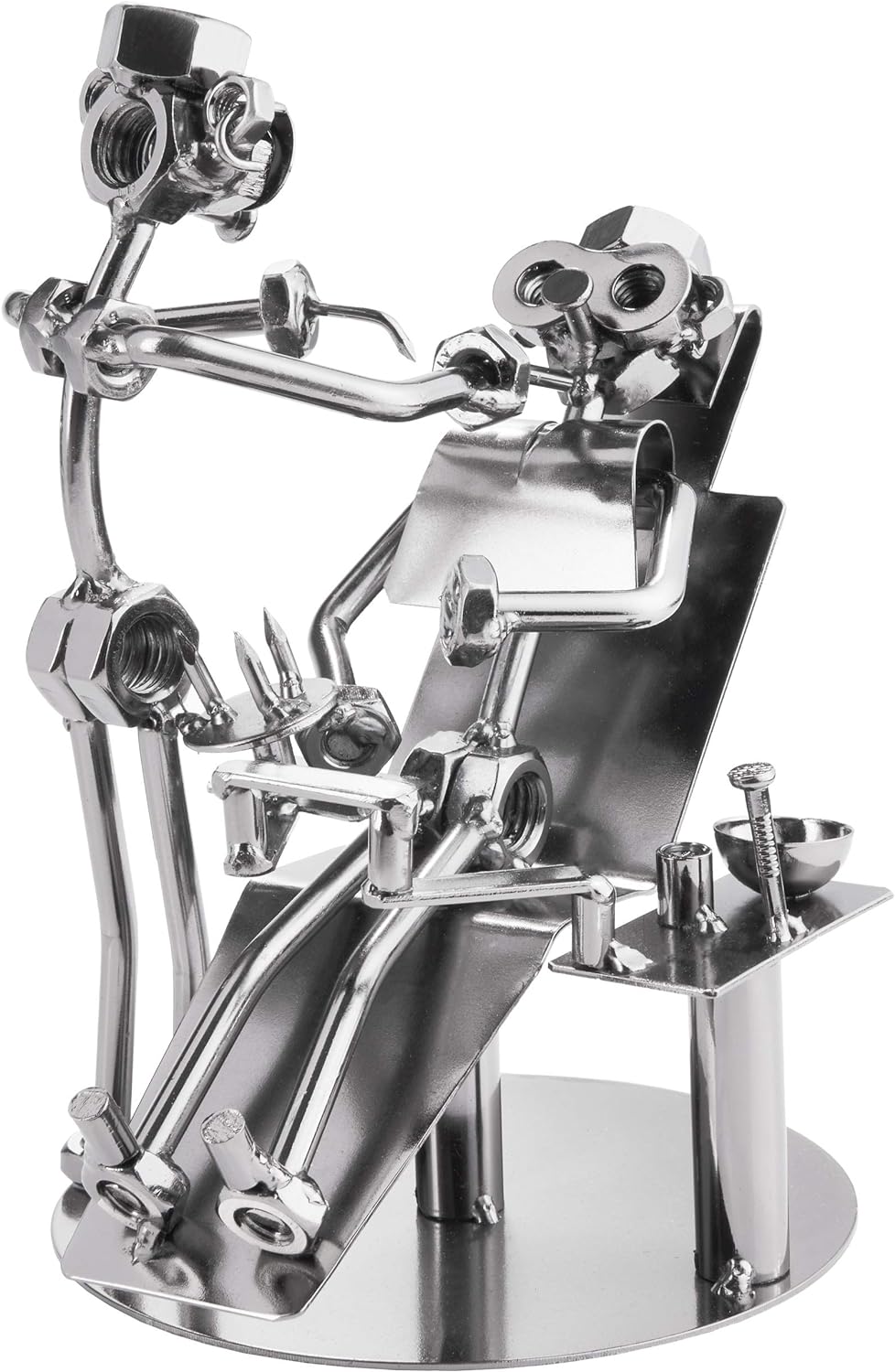 BRUBAKER Schraubenmännchen Zahnarzt - Handarbeit Eisenfigur Metallmännchen - Metallfigur Geschenk fü