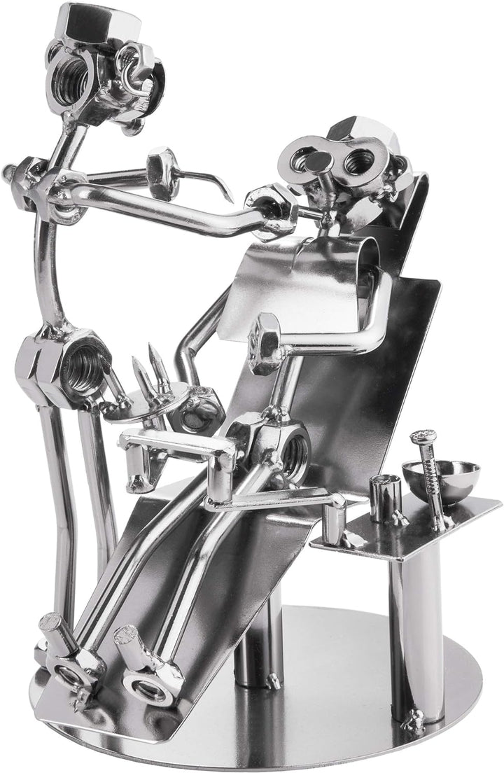 BRUBAKER Schraubenmännchen Zahnarzt - Handarbeit Eisenfigur Metallmännchen - Metallfigur Geschenk fü