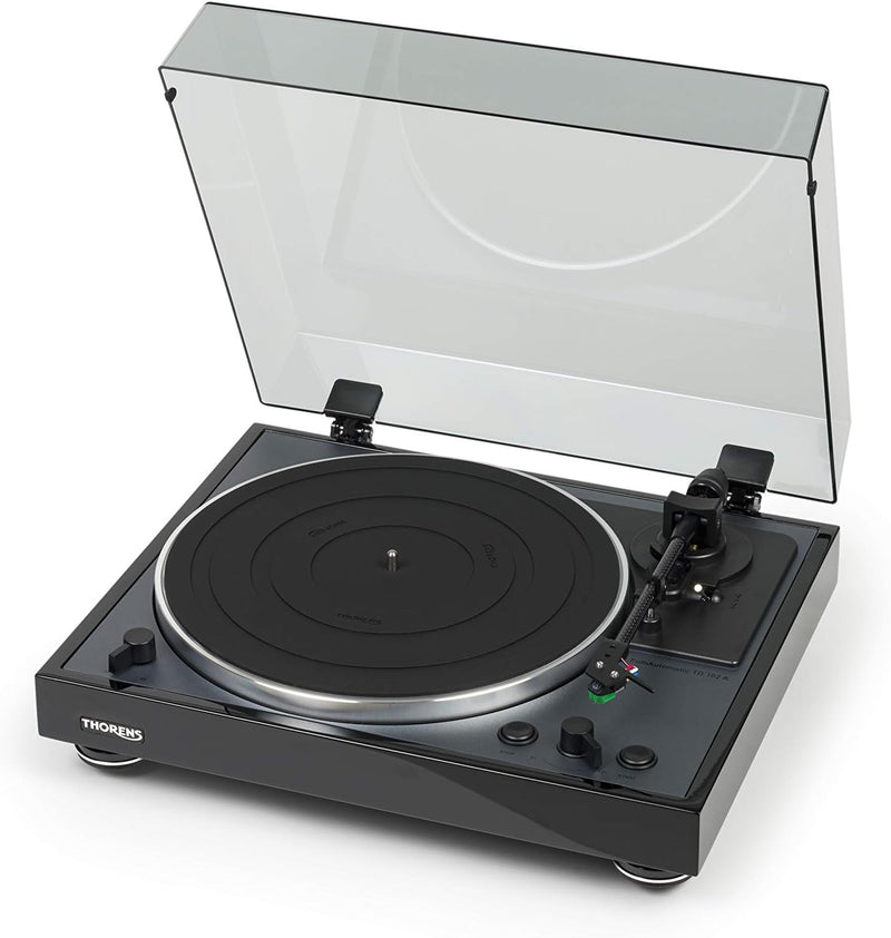 Thorens TD 102 A Plattenspieler, schwarz, Schwarz Hochglanz