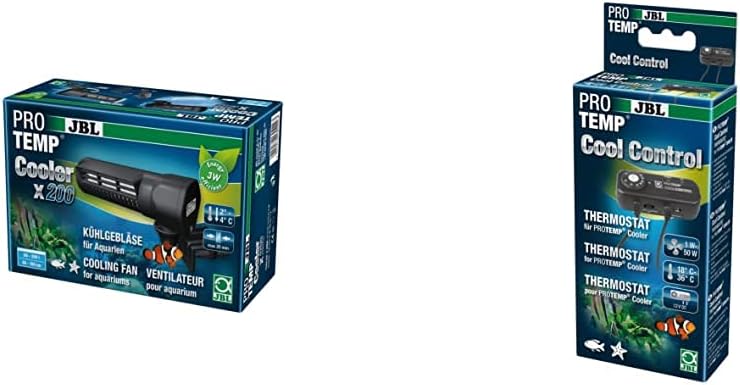 JBL PROTEMP Cooler x200, Kühlgebläse, Für Aquarien von 60-200 l, Süss- und Meerwasser & Thermostat f