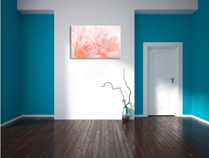 Pixxprint Gerbera-Blume als Leinwandbild/Grösse: 100x70 cm/Wandbild/Kunstdruck/fertig bespannt, 100x