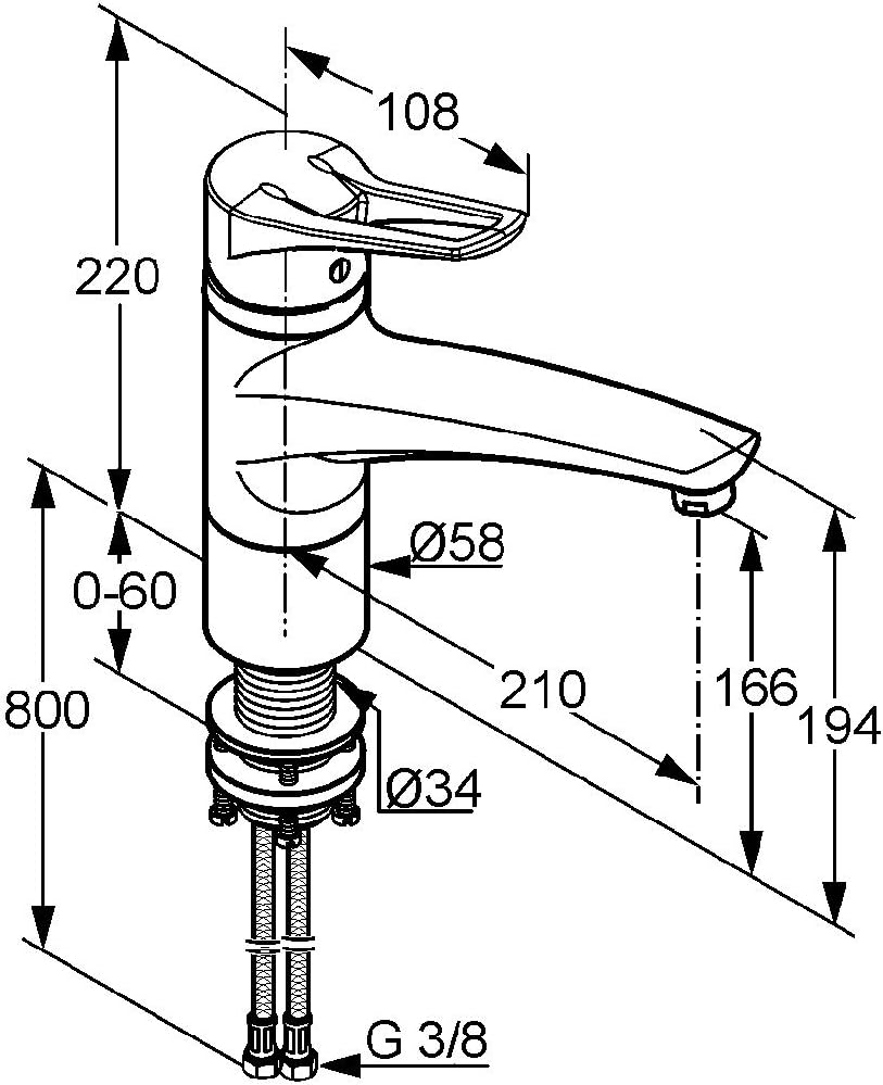 Kludi Mx 399340562 Spültisch-Bajonett-Einhebelmischer chrom