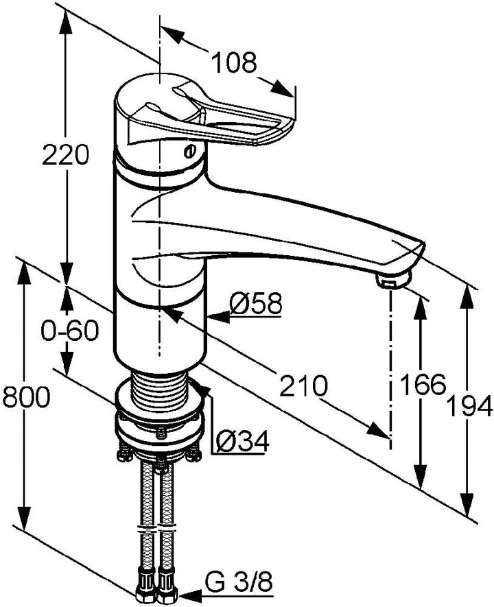 Kludi Mx 399340562 Spültisch-Bajonett-Einhebelmischer chrom