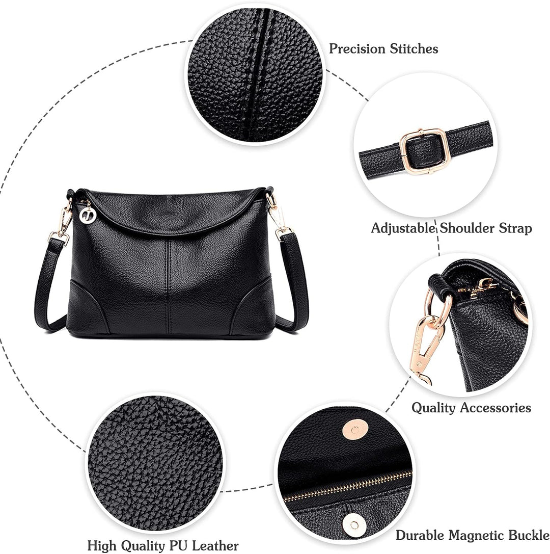 PORRASSO Damen Umhängetasche Mode Schultertasche Henkeltasche Wasserdicht Handtasche für Dating Arbe
