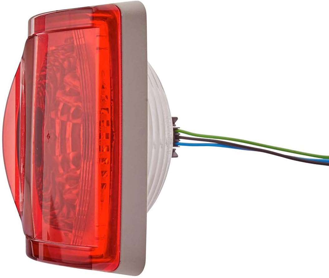 HELLA - Heckleuchte - Glühlampe - 24/12V - Einbau/Schraubanschluss - Lichtscheibenfarbe: rot - Steck