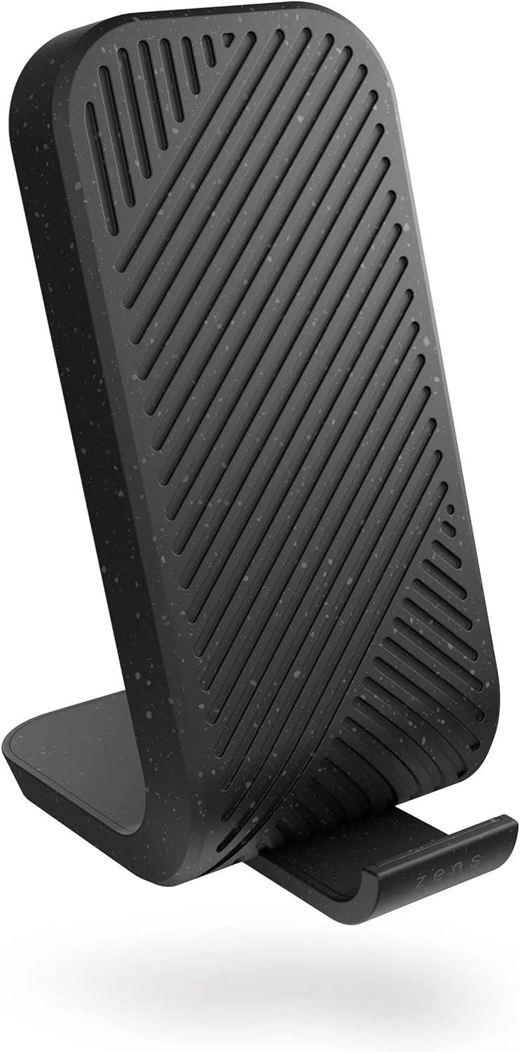 ZENS Modular Series - 15W Stand Wireless Charger Basisstation (Apple & Samsung Fast Charging, Qi-Zer