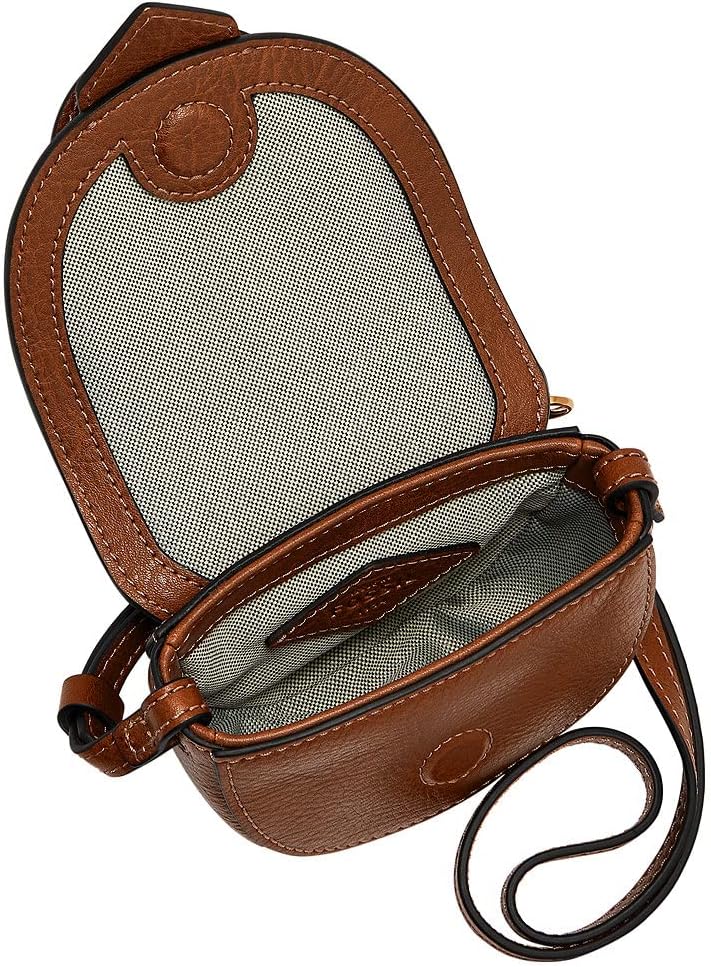 Fossil Damen Harwell Umhängetasche, 10.8 L x 3.4 W x 7 cm H Brown, Brown