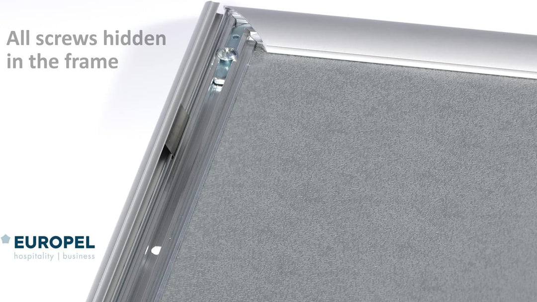 Europel leichte Klapprahmen DIN A3, Easy-Click System, Profil 25x11 mm, Farbe Gold, eloxierte Alumin