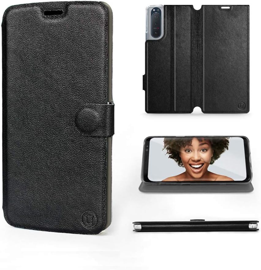 Mobiwear | Echt Lederhülle | Kompatibel mit Sony Xperia 5 II, Made in EU handyhülle, Slim Leather Ca