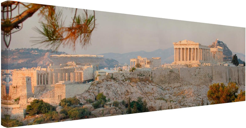 Bilderwelten Leinwandbild - Akropolis - Panorama Quer, 50cm x 150cm, 50cm x 150cm