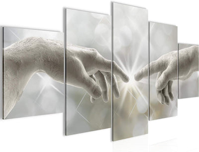 Runa Art Wandbilder Die Erschaffung Adams Michelangelo 5 Teilig Bild auf Vlies Leinwand Deko Wohnzim