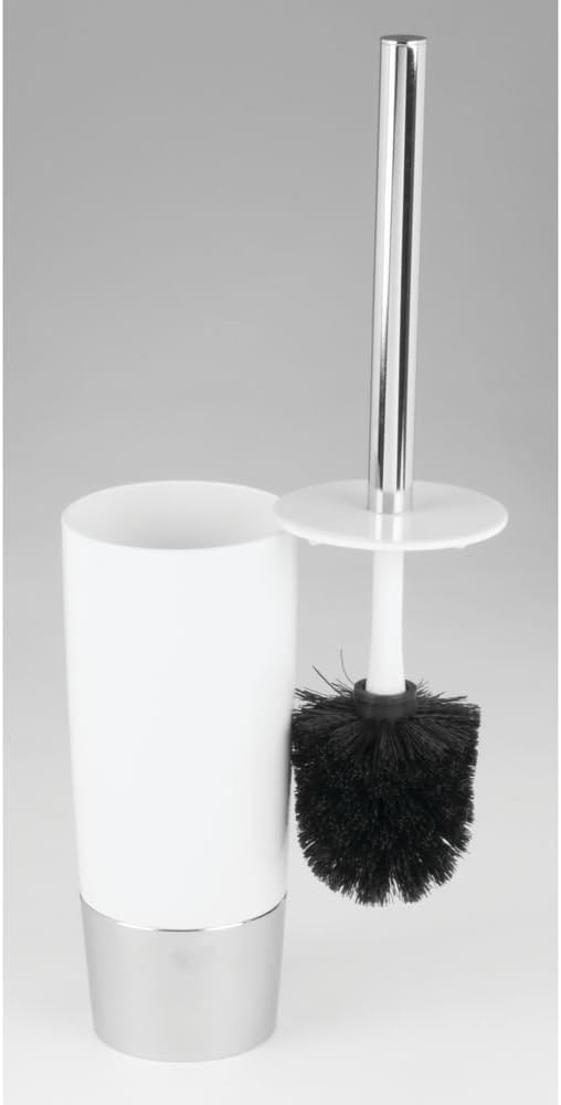 iDesign 99000EU Duetto Toilettenbürste, weiss / chrom, Weiss