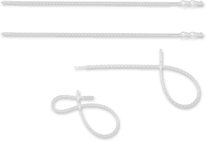 1000 x Blitzbinder Rasterschlaufen Universalbinder Kabelbinder in transparent 320 mm lang 694232