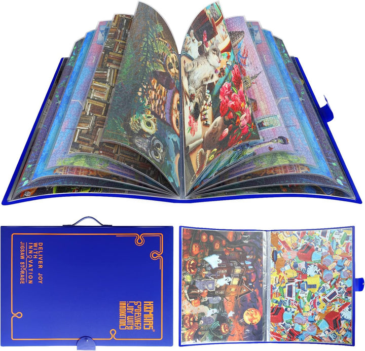 HXMARS Puzzle-Aufbewahrungsordner für 1000 Teile: Puzzle-Organizer mit grosser Kapazität, tragbar mi