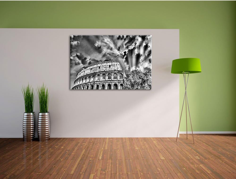 Pixxprint klassisches Colloseum in Rom als Leinwandbild/Grösse: 100x70 / Wandbild/Kunstdruck/fertig