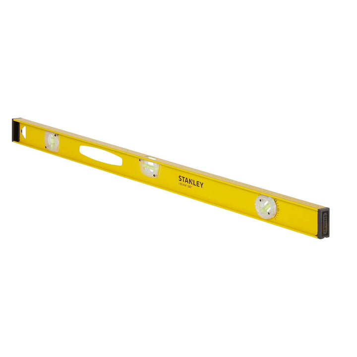 Stanley I-Beam 180° Wasserwaage (Lineal, 100 cm Länge, Aluminium, horizontale/justierbare Libelle, c