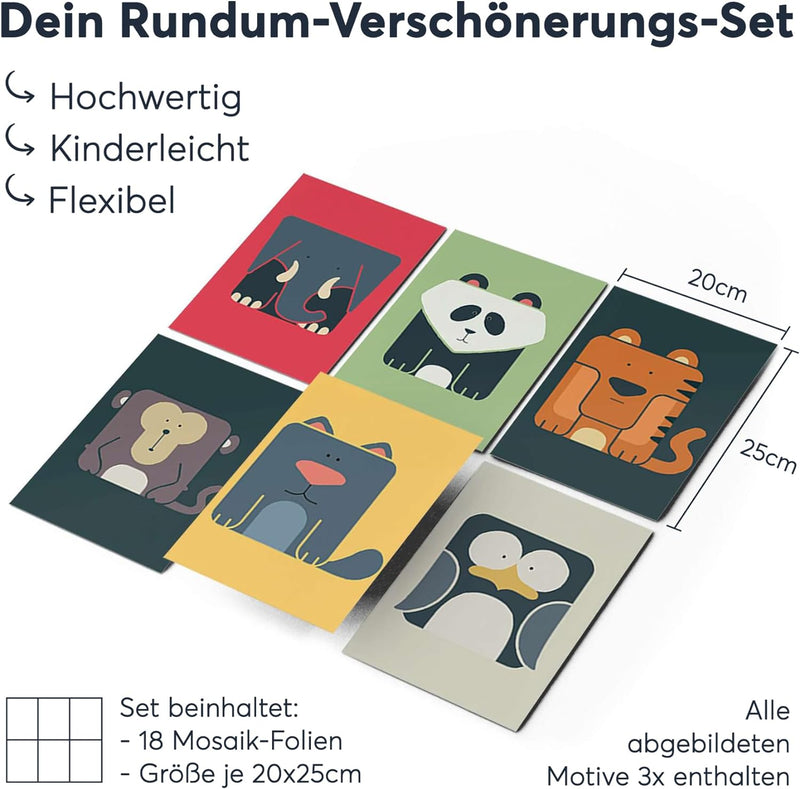 CREATISTO Mosaik Klebefliesen Stickerfliesen Fliesenfolie - Aufkleber Folie für Fliesen I Stickerfli