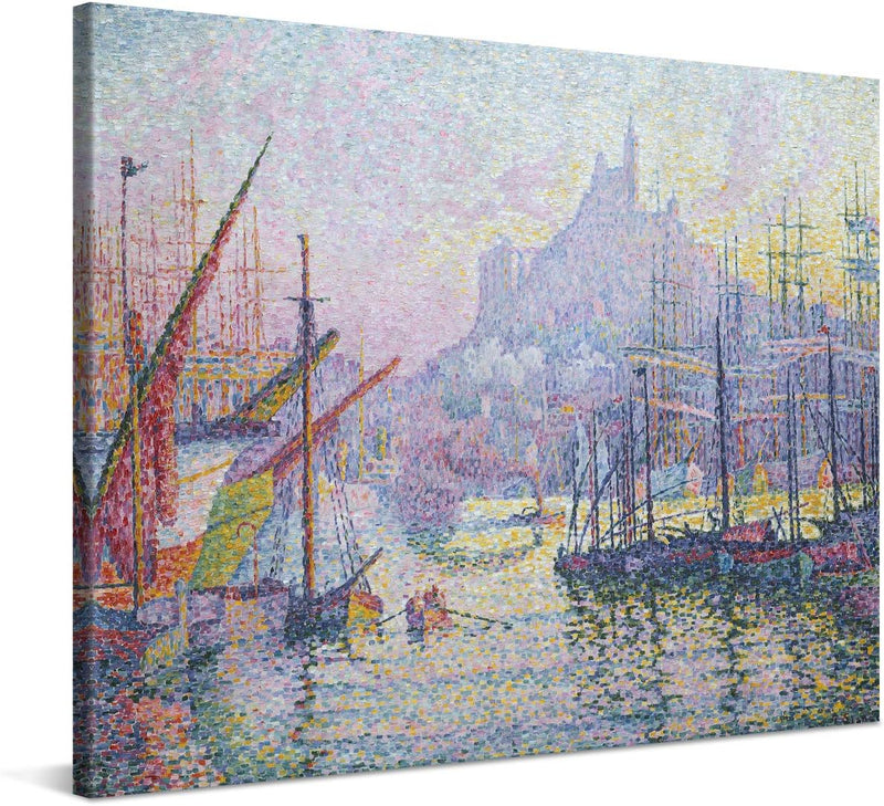 PICANOVA – Paul Signac – Notre-Dame-de-la-Garde 100x75cm – Bild auf Leinwand – Premium Kunstdruck Au