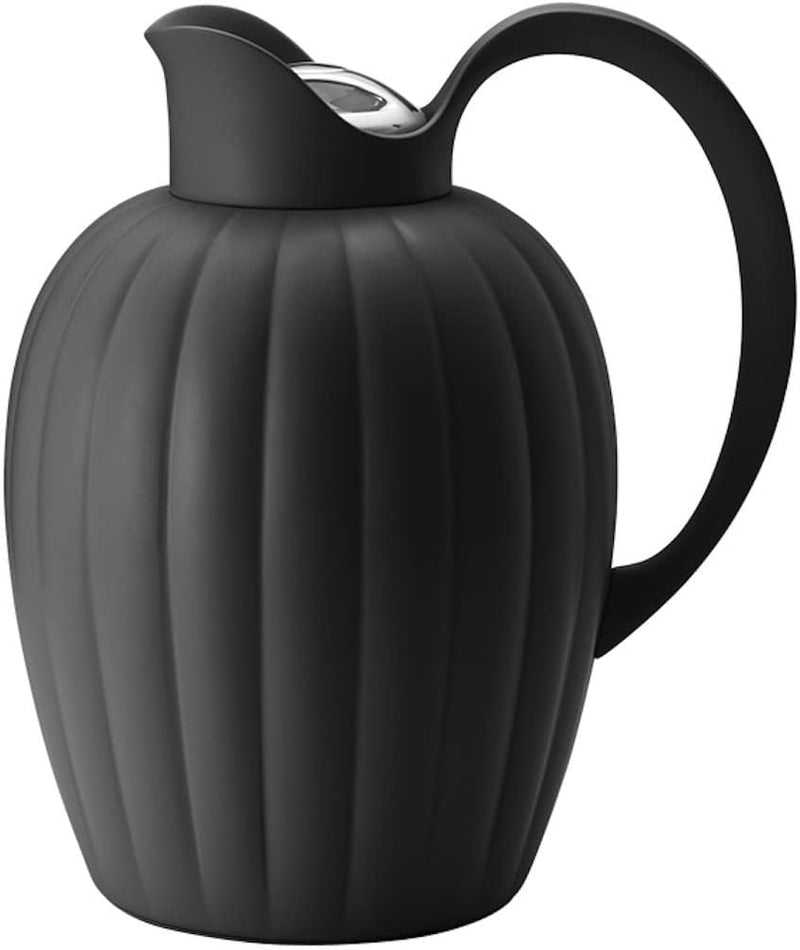 Georg Jensen Bernadotte Thermo Jug Midnight Black von Sigvard Bernadotte Schwarz, Schwarz