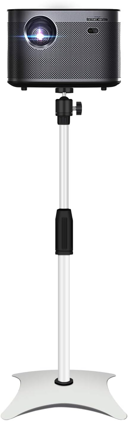 Drsn Vier-Ecken-Bodenständer Beamer Stativ, Stabiler Halt, Verstellbar 70-125cm, 3 kg Traglast, 1/4'