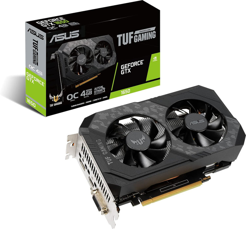 ASUS Die TUF Gaming GeForce GTX 1650 OC Edition 4GB GDDR6 Gaming Grafikkarte (NVIDIA-Turing-Architek