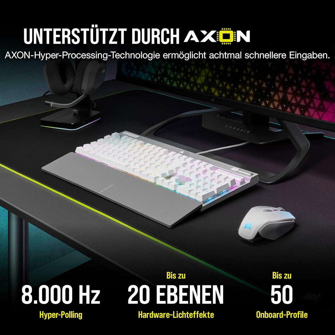 CORSAIR K70 PRO RGB Optisch-Mechanische Kabelgebundene Gaming-Tastatur - OPX Linear-Schalter - PBT D
