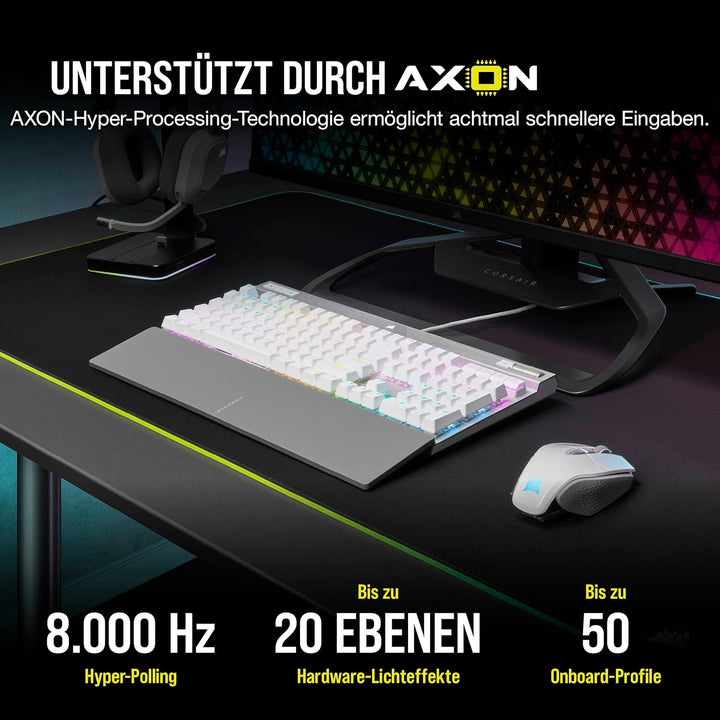 CORSAIR K70 PRO RGB Optisch-Mechanische Kabelgebundene Gaming-Tastatur - OPX Linear-Schalter - PBT D