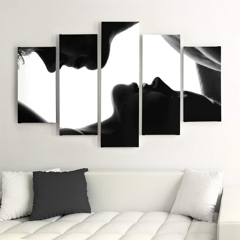 Feeby Bilder Leute Mann Frau XXL 5-Teilig Typ A 150x100 cm 1 Teilig Wohnzimmer Schlafzimmer Büro Flu