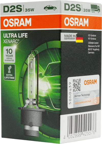 Osram XENARC ULTRA LIFE D2S HID Xenon-Brenner, Entladungslampe, 66240ULT, Faltschachtel (1 Stück) UL