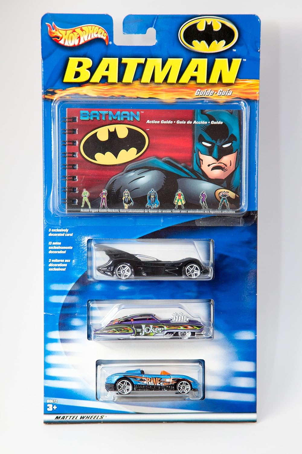 Hot Wheels Batman 3 Pack Batmobile, Joker Evil Twin, Bane Mx48