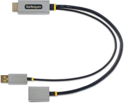StarTech 30 cm HDMI auf DisplayPort Adapter/Kabel, Aktiver 4K 60Hz HDMI 2.0 auf DP 1.2 Konverter, HD