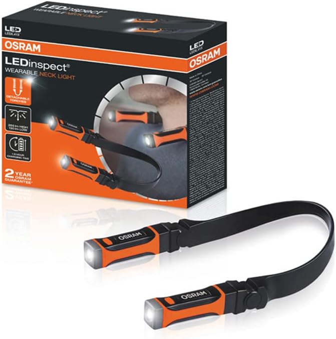 OSRAM LEDIL413 LEDInspect WEARABLE NECK LIGHT, LED-Inspektionsleuchte, 6500K, wiederaufladbare Nacke