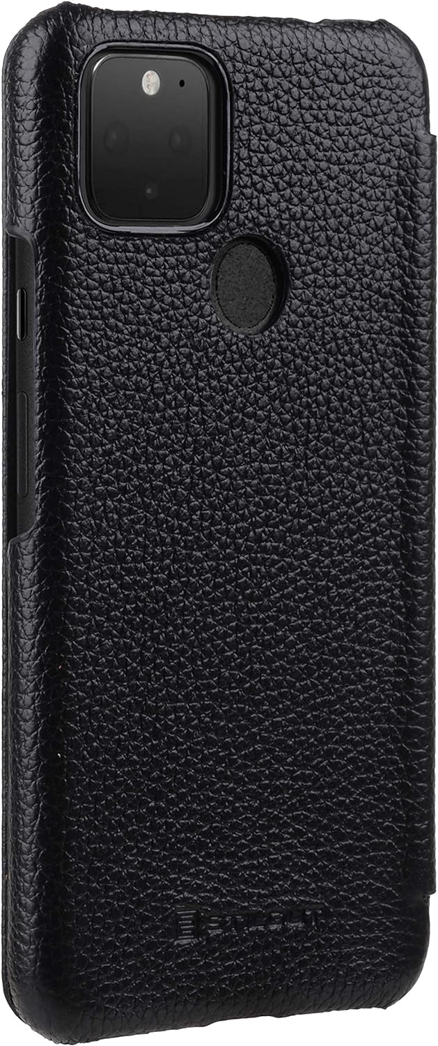 STILGUT Book Case kompatibel mit Google Pixel 4a 5G Hülle aus Leder zum Klappen, Klapphülle, Handyhü