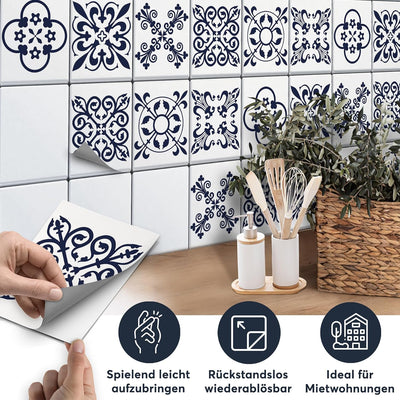 CREATISTO Mosaik Klebefliesen Stickerfliesen Fliesenfolie - Aufkleber Folie für Fliesen I Stickerfli