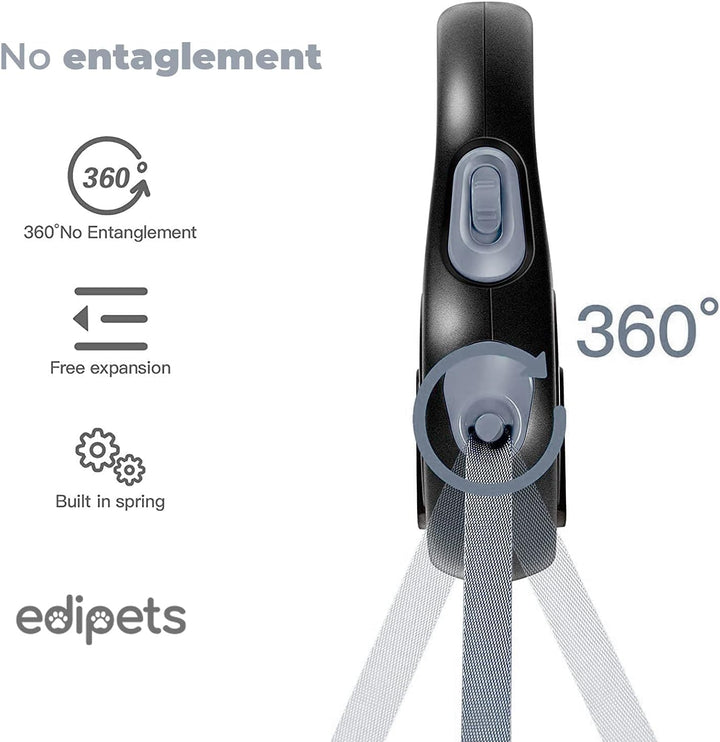Edipets, Hundeleine, Ausziehbar, Einziehbar, 3, 5 und 8 Meter, Flexibles Band für Rechts- und Spazie