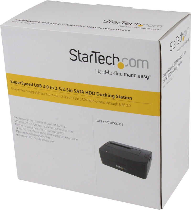 StarTech.com USB 3.0 auf SATA Festplatten Dockingstation, USB 3.0 (5 Gbit/s) Festplatten Dock, Exter