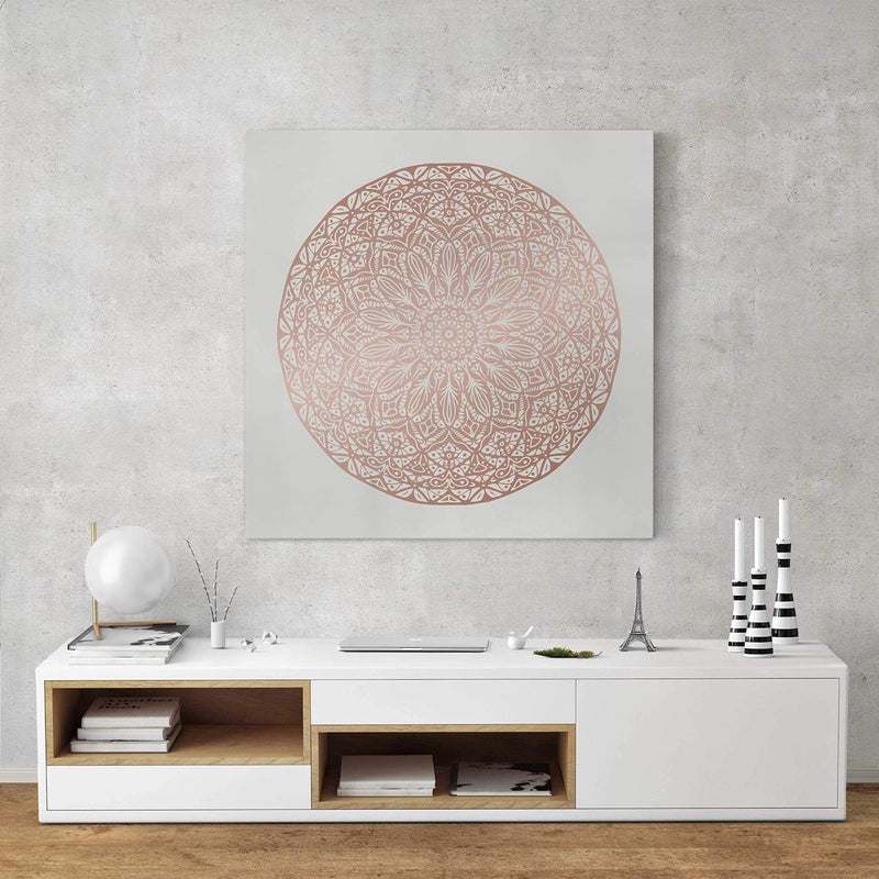 Bilderwelten Leinwandbild Mandala Ornament in Kupfergold Quadrat 1:1 60 x 60cm Canvas 60cm x 60cm -