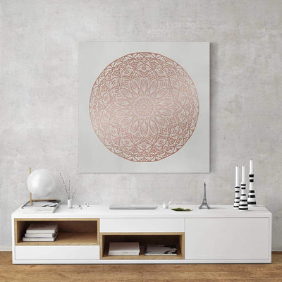 Bilderwelten Leinwandbild Mandala Ornament in Kupfergold Quadrat 1:1 30 x 30cm Canvas 30cm x 30cm -