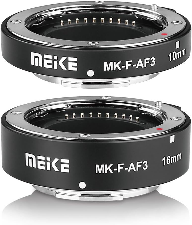 Meike MK-F-AF3 Auto Fucus Macro Extension Tube for Compatible with Fujifilm Mirrorless Camera(10mm 1