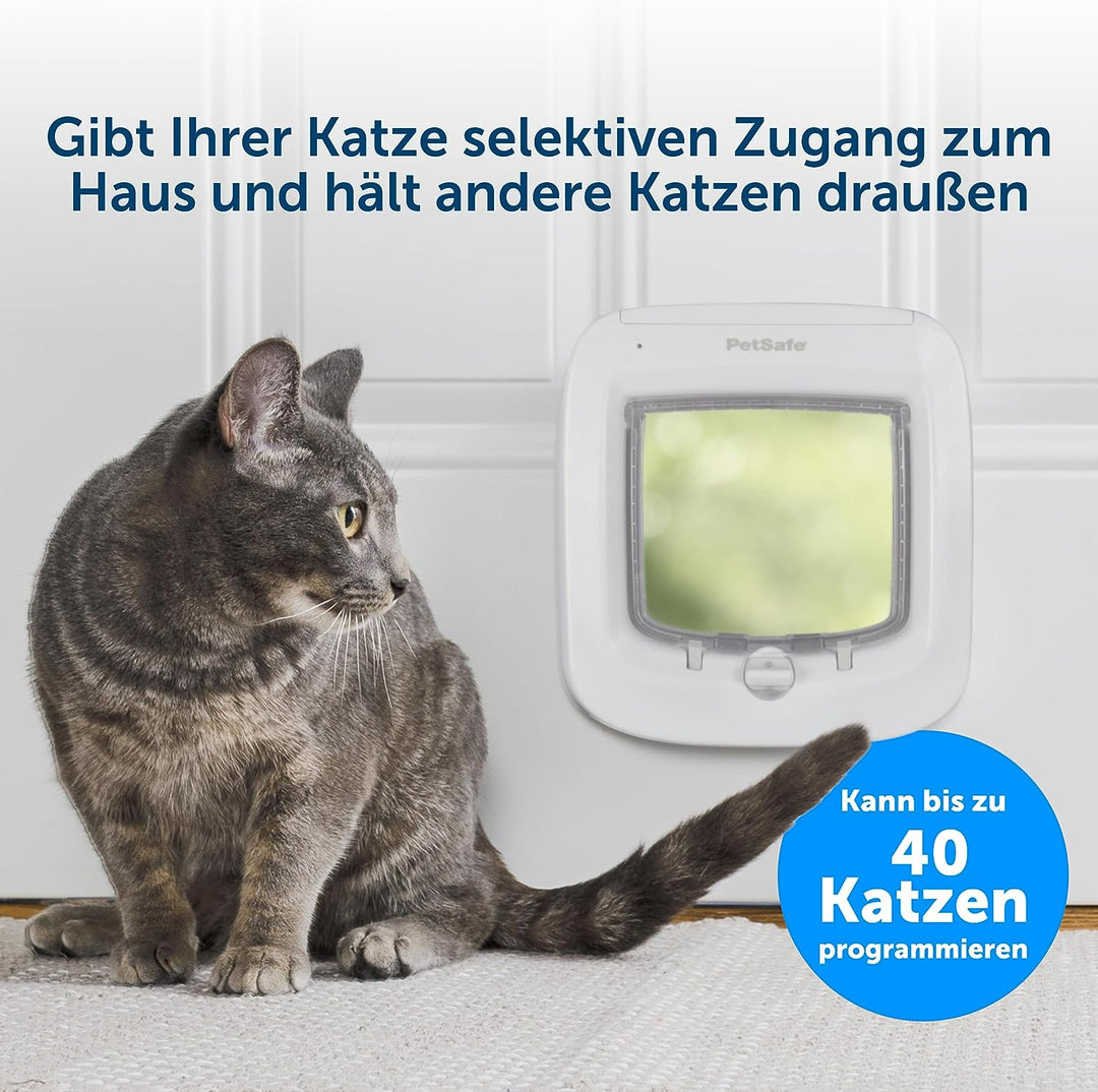 PetSafe Mikrochip Katzenklappe, Selektiver Zugang für Ihre Katze, hält fremde Tiere draussen, Katzen
