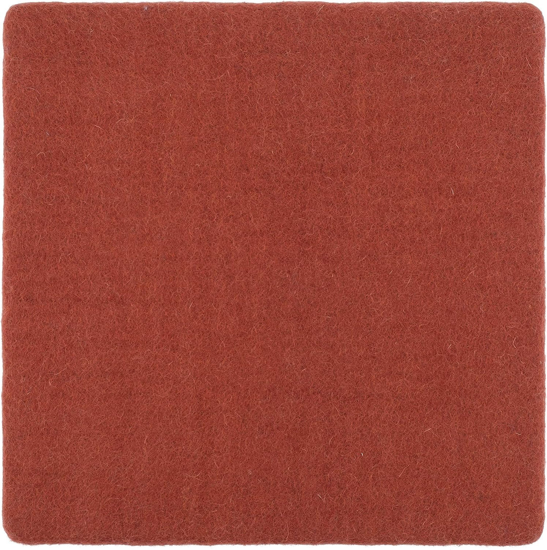 myfelt Flache Filz Sitzauflage, Filz Stuhlauflage - Lora - quadratisch, 36x36 cm, Rostrot, Rostrot