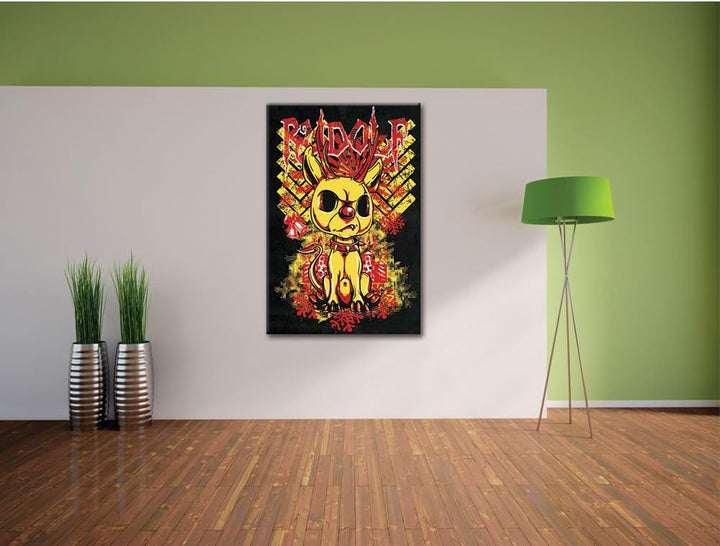 Dark Bad rudolf black Bild auf Leinwand, XXL riesige Bilder fertig gerahmt mit Keilrahmen, Kunstdruc