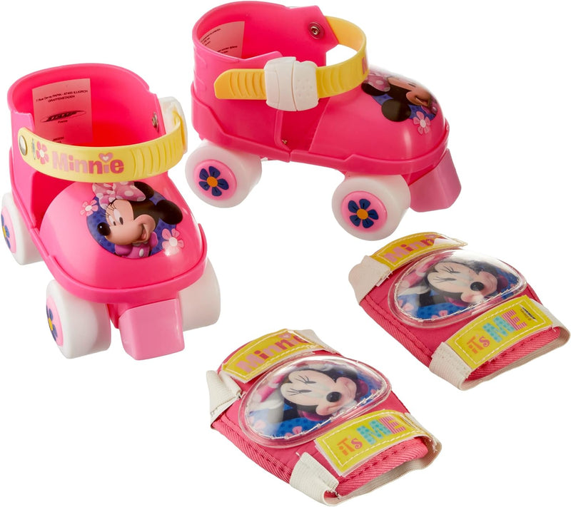 ROLLER SKATES sizes 23/27 + ELLBOGEN und KNIESCHÜTZER MINNIE IT&