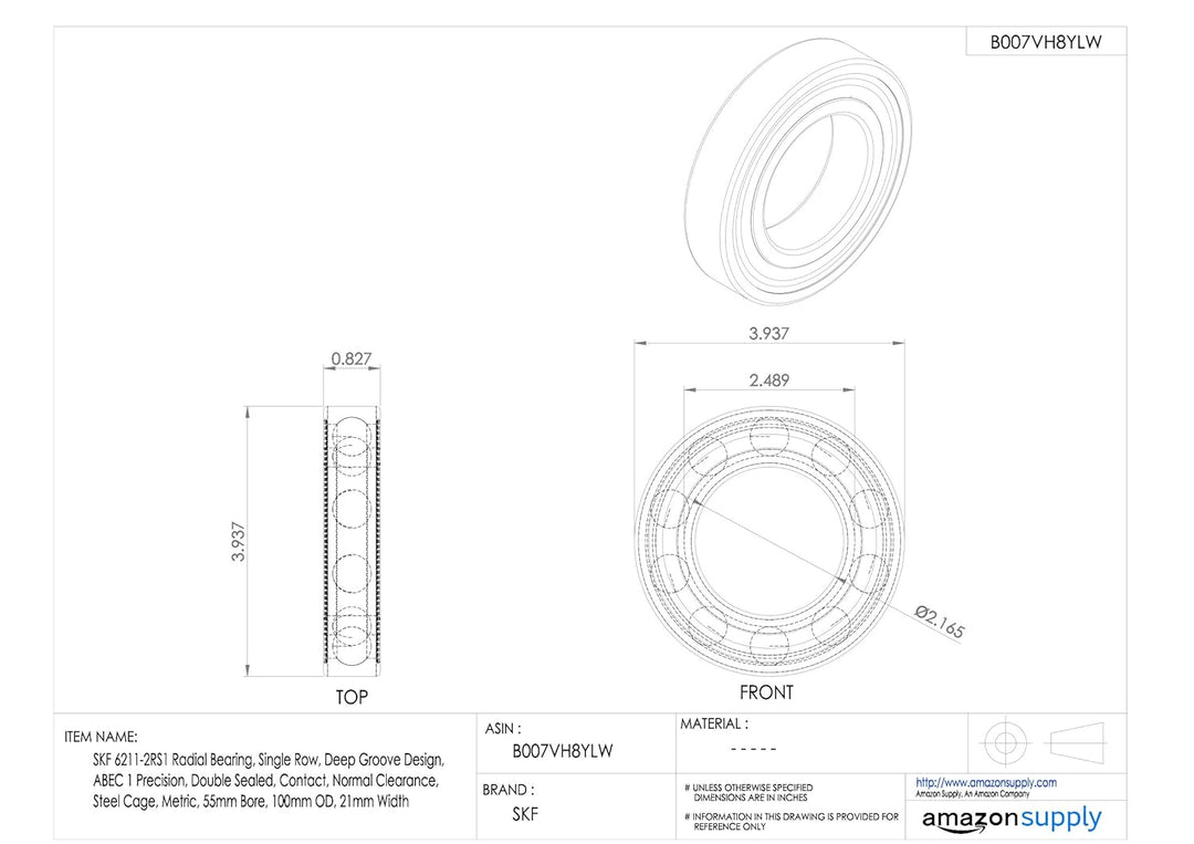 6211-2RS1 SINGLE : 6211-2RS