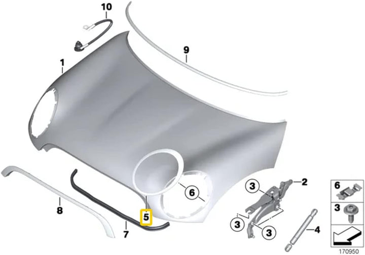 KYYET Scheinwerfer-Zierringblende für Fahrer- und Beifahrerseite, glänzend schwarz, kompatibel mit M