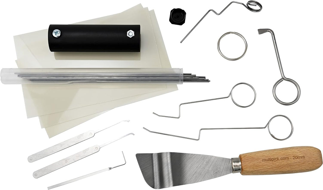 MULTIPICK Super Dietrich Set Profi [27 Teile] Türöffnungswerkzeug Set - Türöffner inkl. Türfallengle