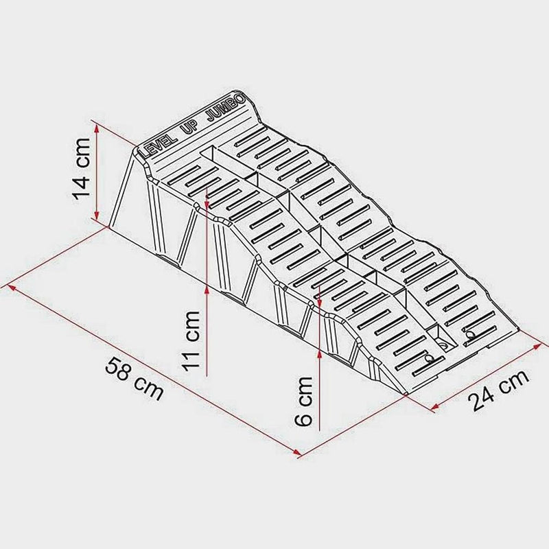 Fiamma Auffahrkeile Kit Level Up Jumbo Einzelbett, Einzelbett