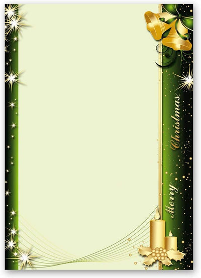 Briefpapier Sets Motivpapier Briefpapier mit Umschlag Weihnachten, WEIHNACHTSSYMBOLE 100 Blatt Brief