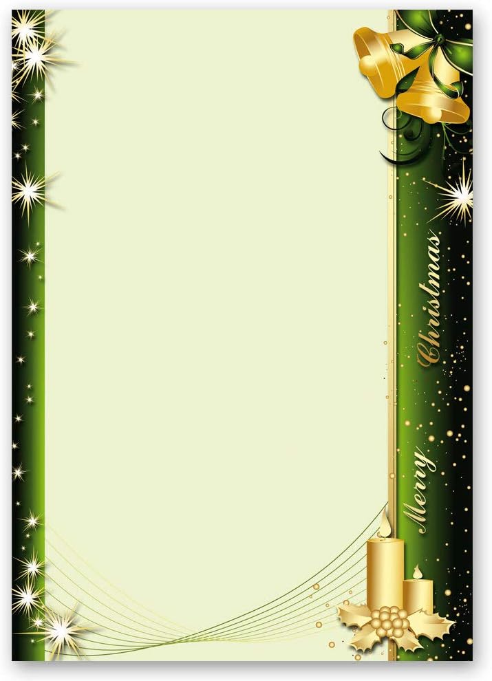 Briefpapier Sets Motivpapier Briefpapier mit Umschlag Weihnachten, WEIHNACHTSSYMBOLE 100 Blatt Brief